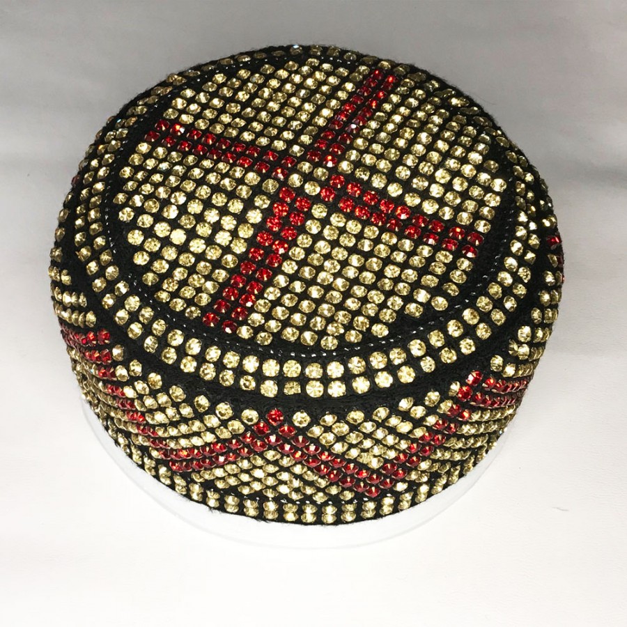 Multi Color Round Full Sindhi Nagina / Zircon Cap or Topi MKC-941